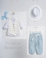 Βαπτιστικό κοστούμι Piccolino Thomas σε χρώμα Ciele