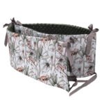 Βαμβακερή προστατευτική πάντα κούνιας με print Jungle Animals