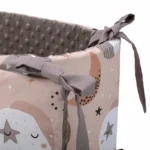 Βαμβακερή προστατευτική πάντα κούνιας με print Sleeping Planets - Image 2