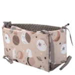 Βαμβακερή προστατευτική πάντα κούνιας με print Sleeping Planets - Image 3