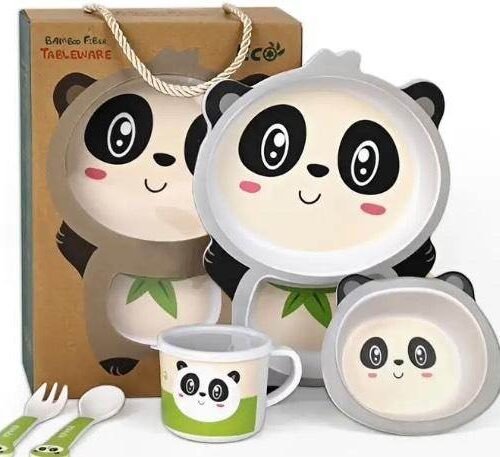 Σετ Φαγητού 6τμχ. από Φυτικές Ίνες Bamboo – Panda