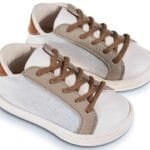 Δετό Τρίχρωμο Σνίκερ Λευκό Γκρι Ταμπά