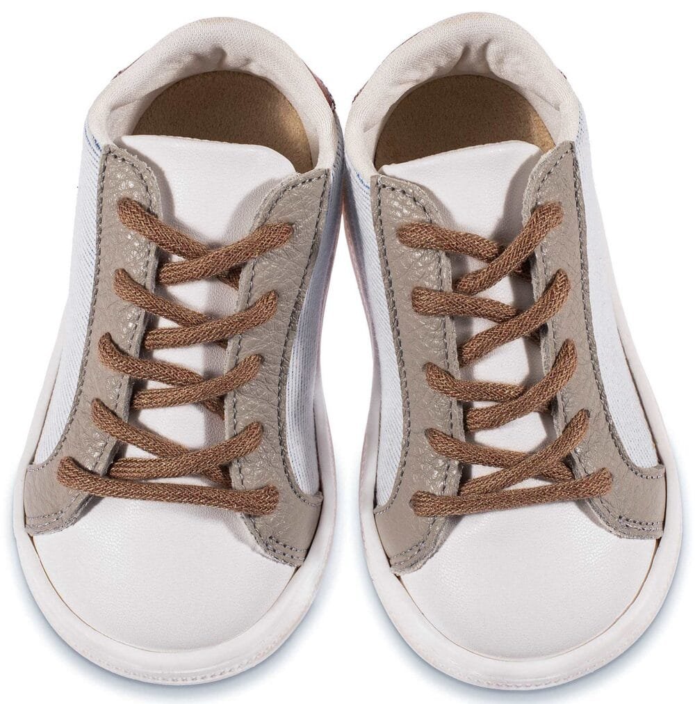 Δετό Τρίχρωμο Σνίκερ Λευκό Γκρι Ταμπά - Image 2