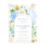Προσκλητήριο γάμου & βάπτισης σε Floral daisies.
