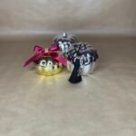 Ασημί φοντανιέρα κολοκύθα