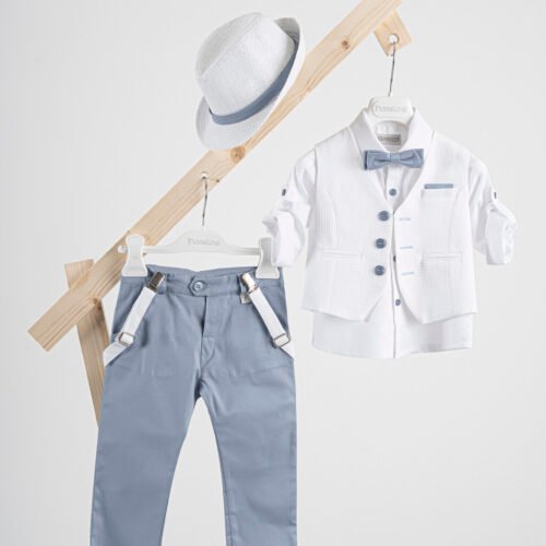 Βαπτιστικό κοστούμι Piccolino Lorenzo σε χρώμα Light blue.