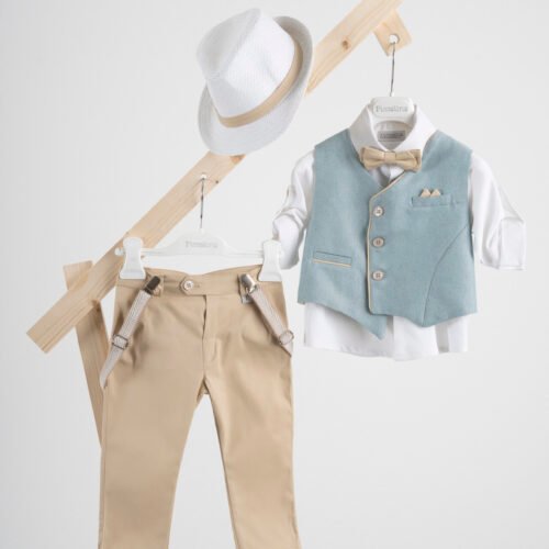 Βαπτιστικό κοστούμι Piccolino Gustavo σε χρώμα Beige