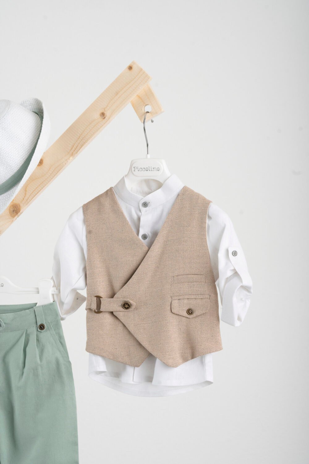 Βαπτιστικό κοστούμι Piccolino Jose σε χρώμα Mint - Image 2