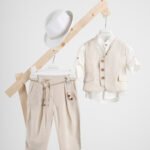 Βαπτιστικό κοστούμι Piccolino Lewis σε χρώμα Beige