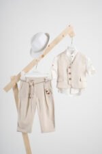 Βαπτιστικό κοστούμι Piccolino Lewis σε χρώμα Beige